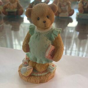 Cherished Teddies Bear in Mint Green Dress